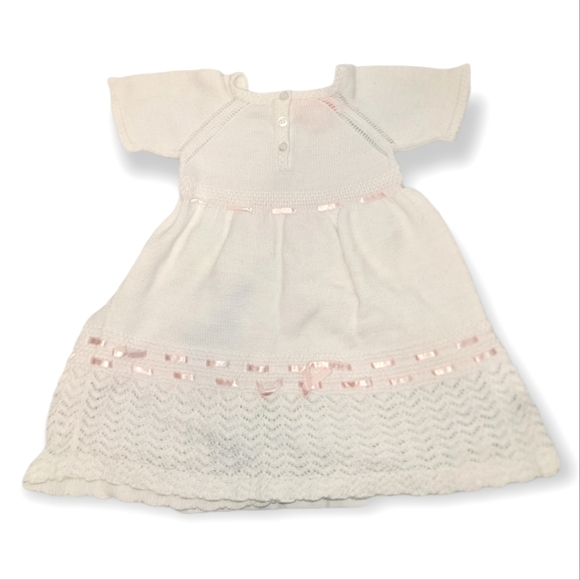 Vintage 90s Sophie Dess Knit Baby Dress, Sz 24 Months - Picture 2 of 7